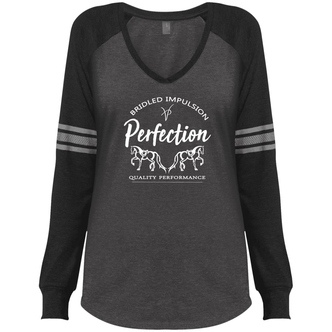 Perfection Ladies' Game LS V-Neck T-Shirt – Victory Pass Originals