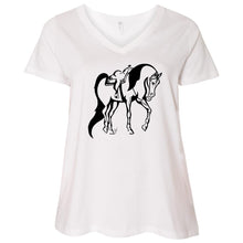 Ladies' Curvy V-Neck T-Shirt