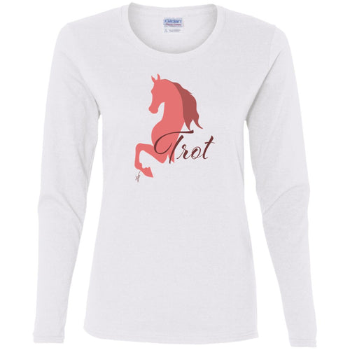 Trot Coral Ladies' Cotton LS T-Shirt