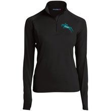 Jump teal logo Women's 1/2 Zip Performance Pullover