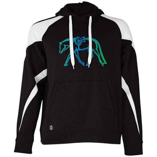 Hunter Holloway Colorblock Hoodie w/ Blue & Green Gradient Ink