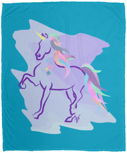Trotting Unicorn Cozy Plush Fleece Blanket - 50x60