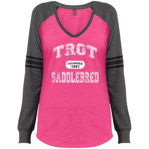 Saddlebred Ladies' Game LS V-Neck T-Shirt