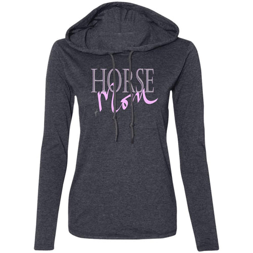 Horse Mom Ladies' LS T-Shirt Hoodie