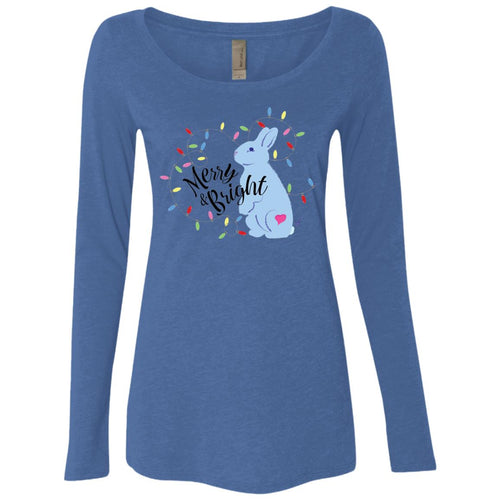 Ladies' Triblend LS Scoop