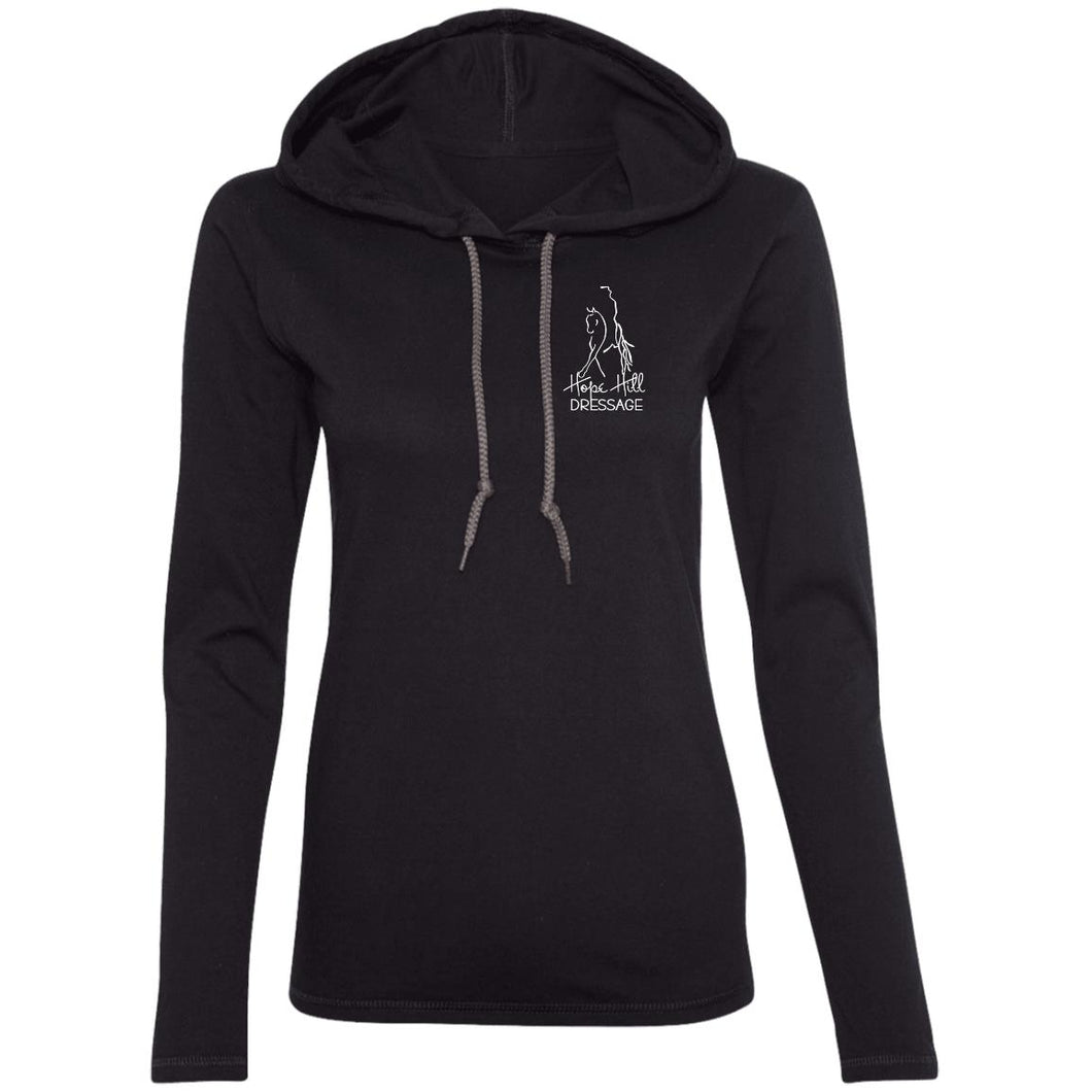 Ladies' LS T-Shirt Hoodie- Hope Hill Dressage