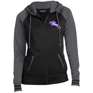 Jump purple Ladies' Moisture Wick Full-Zip Hooded Jacket