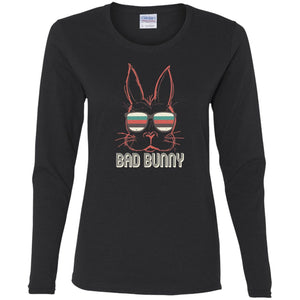 Ladies' Cotton LS T- Bad Bunny