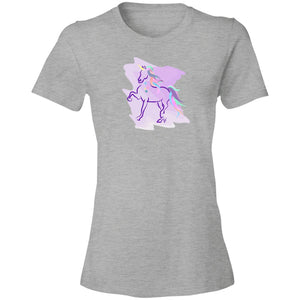 Trotting Unicorn Ladies' Lightweight T-Shirt 4.5 oz