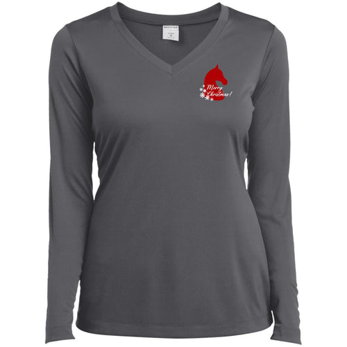High Headed Christmas Ladies’ Long Sleeve Performance V-Neck