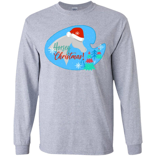 Horsey Christmas Youth LS T-Shirt