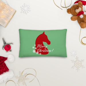 Premium Pillow "Merry Christmas Horse"
