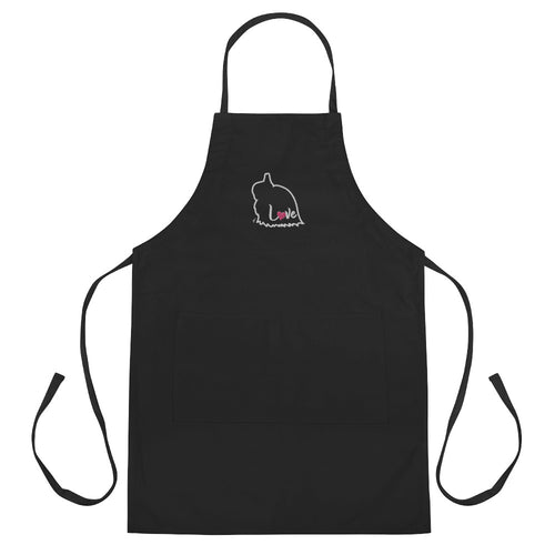 Jersey Wooly Love Embroidered Apron