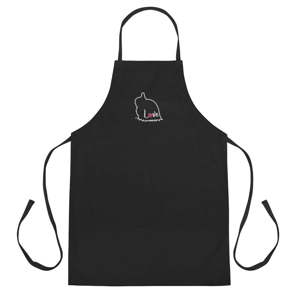 Jersey Wooly Love Embroidered Apron