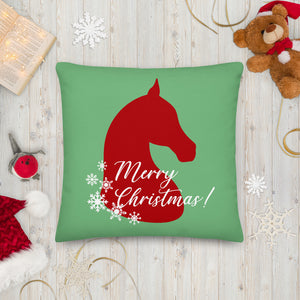 Premium Pillow "Merry Christmas Horse"